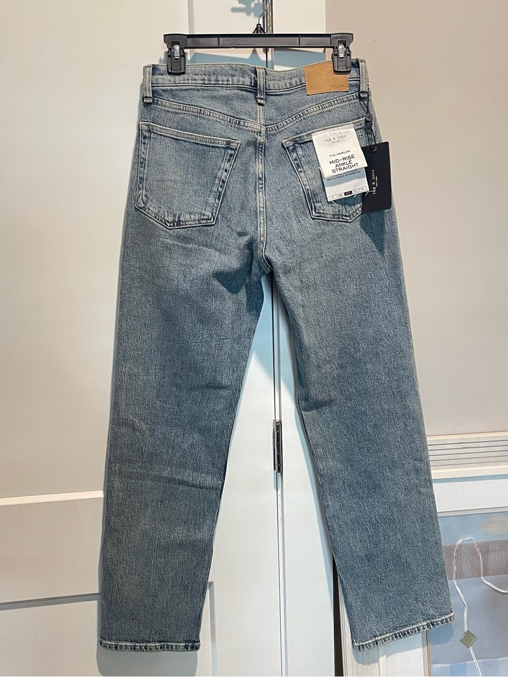 rag & bone Harlow Mid-Rise Ankle Straight Jeans - Picture 5 of 9
